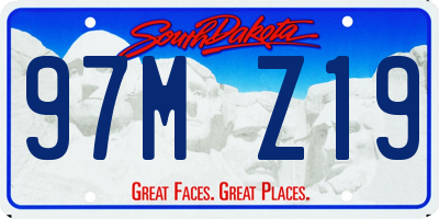 SD license plate 97MZ19