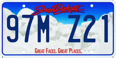 SD license plate 97MZ21