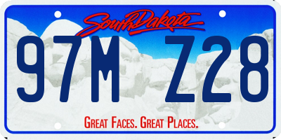 SD license plate 97MZ28