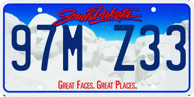SD license plate 97MZ33