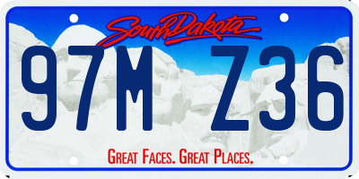 SD license plate 97MZ36