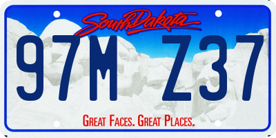 SD license plate 97MZ37