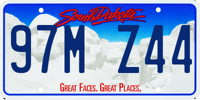 SD license plate 97MZ44