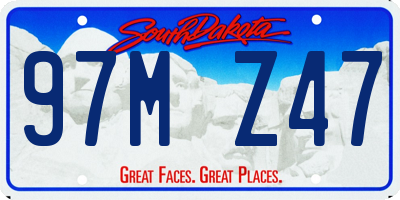SD license plate 97MZ47