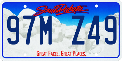 SD license plate 97MZ49