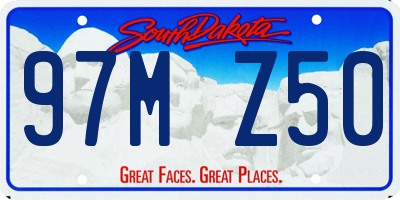 SD license plate 97MZ50