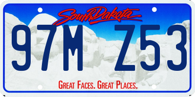 SD license plate 97MZ53