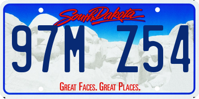SD license plate 97MZ54