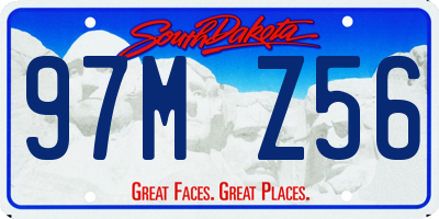 SD license plate 97MZ56