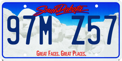 SD license plate 97MZ57