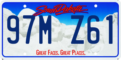 SD license plate 97MZ61