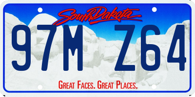 SD license plate 97MZ64