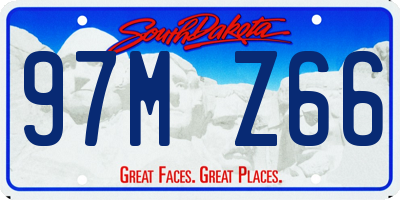 SD license plate 97MZ66