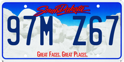 SD license plate 97MZ67
