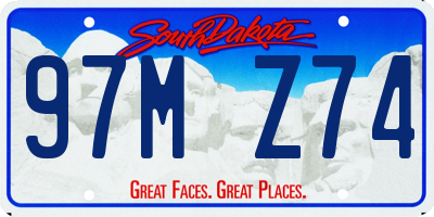 SD license plate 97MZ74