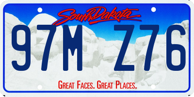 SD license plate 97MZ76