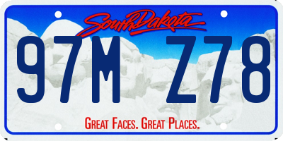 SD license plate 97MZ78