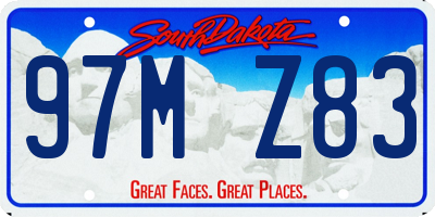 SD license plate 97MZ83