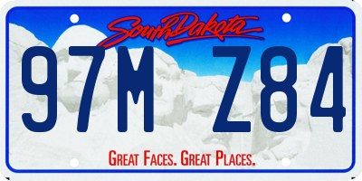 SD license plate 97MZ84