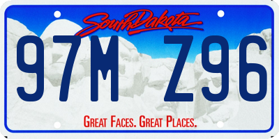 SD license plate 97MZ96