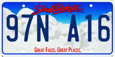 SD license plate 97NA16