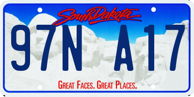 SD license plate 97NA17