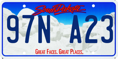 SD license plate 97NA23