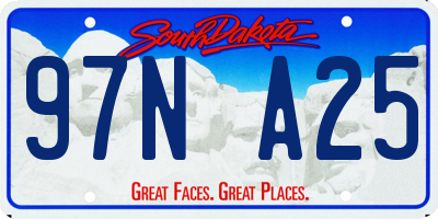SD license plate 97NA25