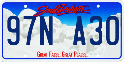 SD license plate 97NA30