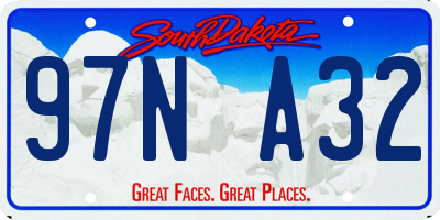 SD license plate 97NA32