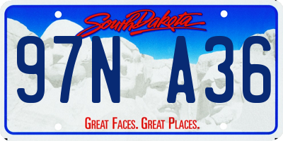 SD license plate 97NA36