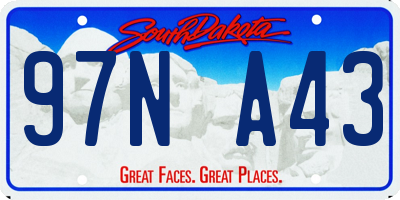 SD license plate 97NA43