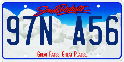 SD license plate 97NA56