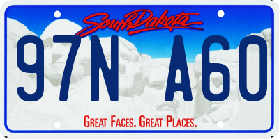 SD license plate 97NA60