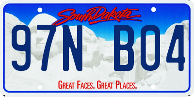 SD license plate 97NB04