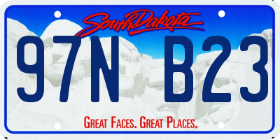 SD license plate 97NB23