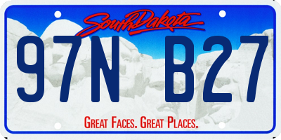 SD license plate 97NB27