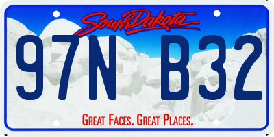 SD license plate 97NB32