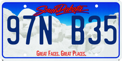 SD license plate 97NB35