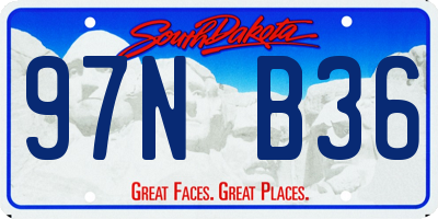 SD license plate 97NB36
