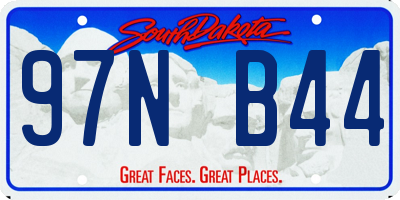 SD license plate 97NB44