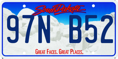 SD license plate 97NB52