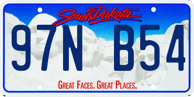 SD license plate 97NB54