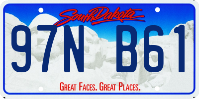 SD license plate 97NB61