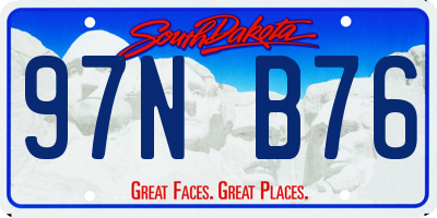 SD license plate 97NB76