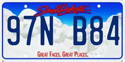 SD license plate 97NB84