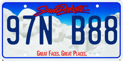 SD license plate 97NB88