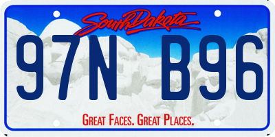 SD license plate 97NB96
