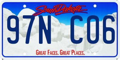 SD license plate 97NC06