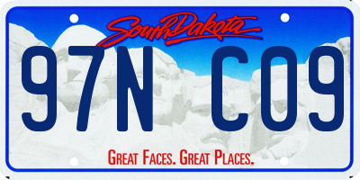 SD license plate 97NC09